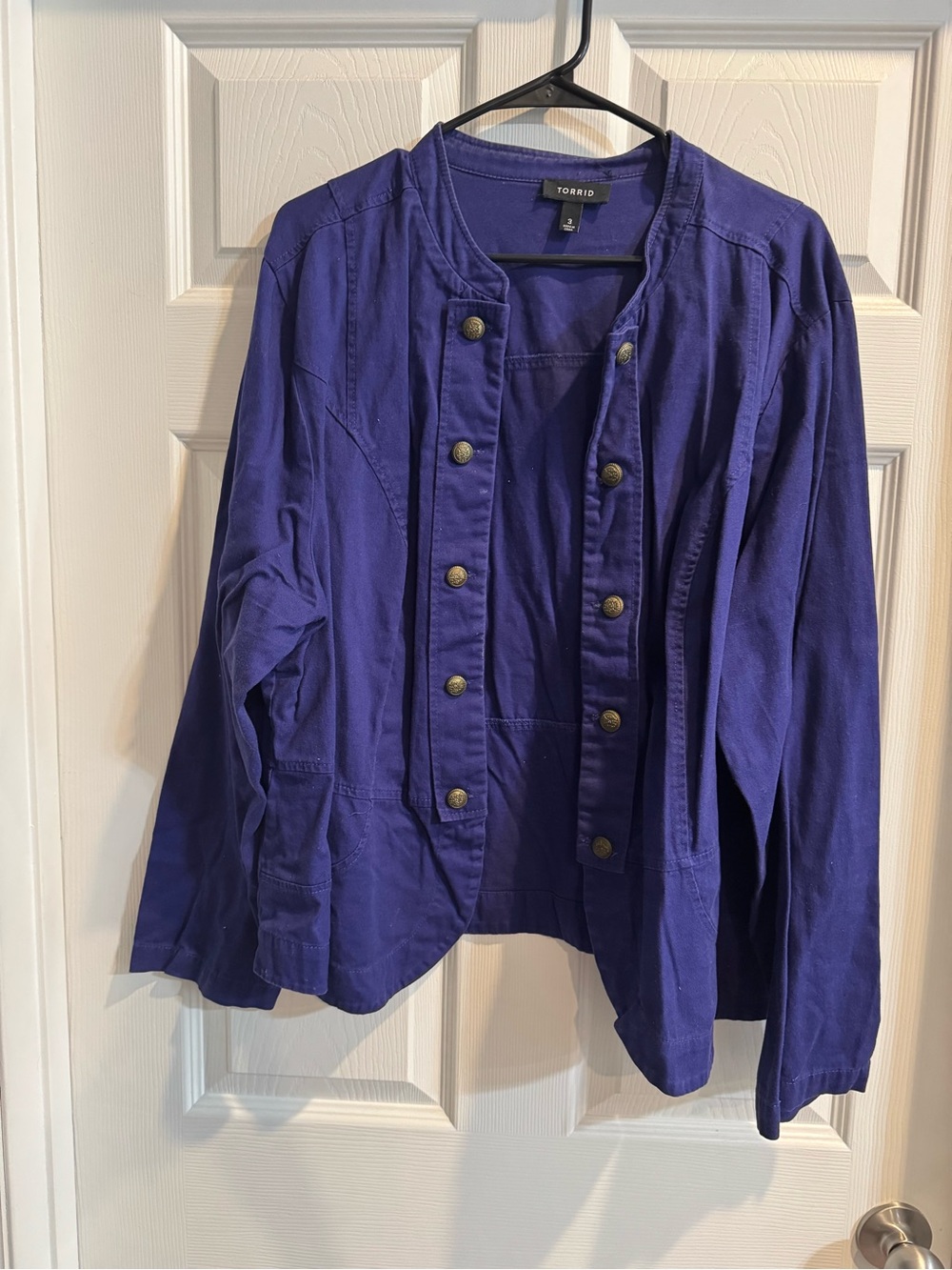 torrid Purple Military-Style Button Front Blazer